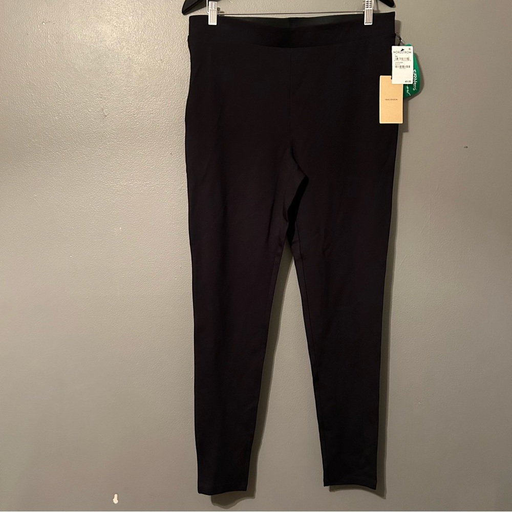 NWT Halogen Sz Large Black Women’s Pull-on Stretchy Full Length Work Pants!